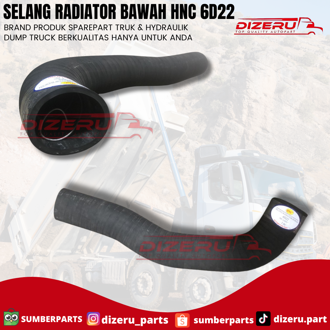 Selang Radiator Bawah HNC 6D22